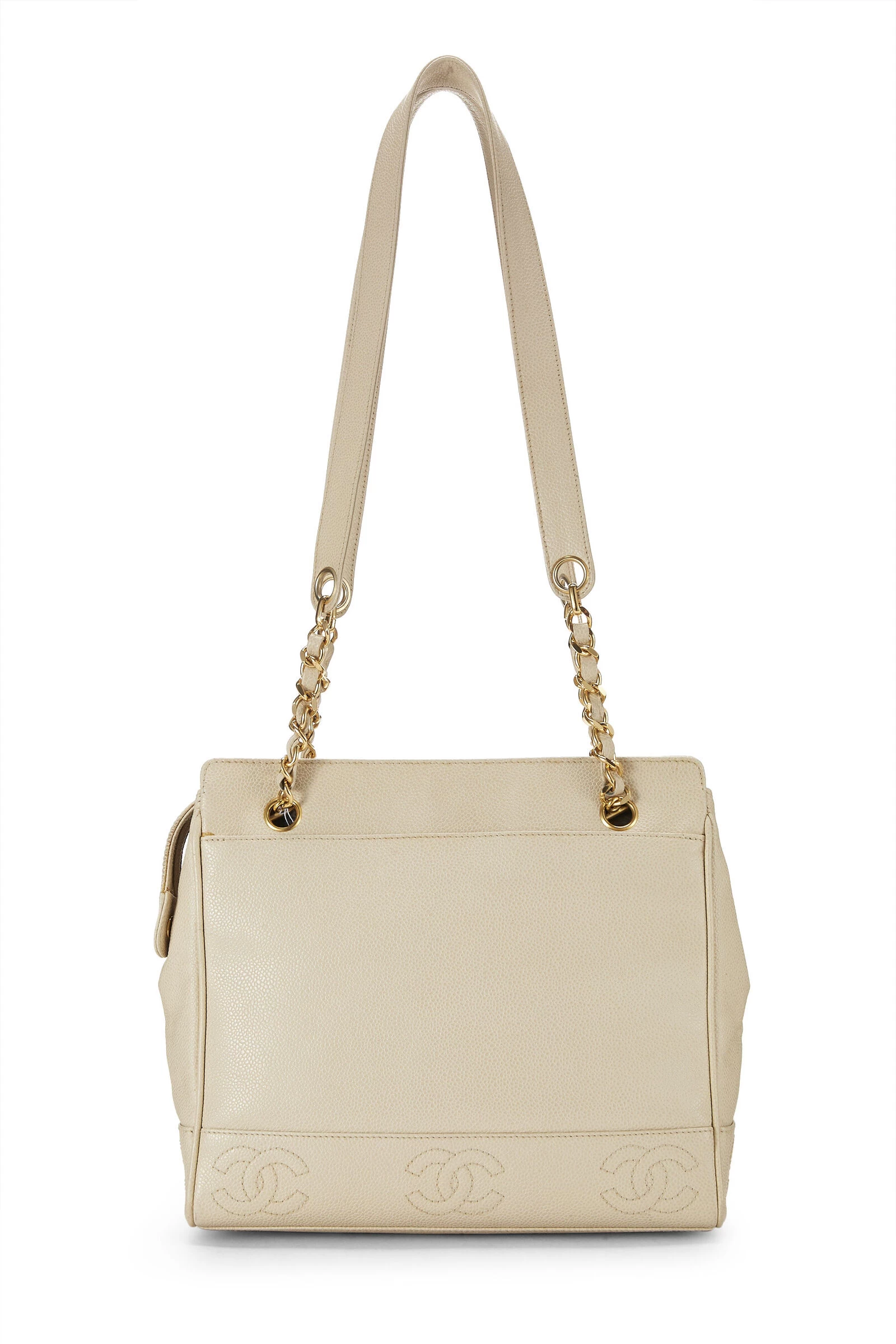 Chanel White Caviar 3 CC Tote Small 4 Chanel White Caviar 3 CC Tote Small - Image 4