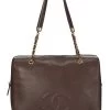 Chanel Brown Caviar Zip Tote Large
