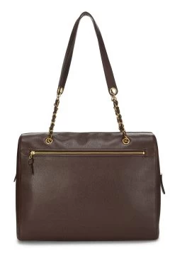 Chanel Brown Caviar Zip Tote Large -Fashion clothing Q6B14C0F05006 4
