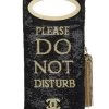 Chanel Paris-Cosmopolite Black & Gold Sequin Do Not Disturb Clutch