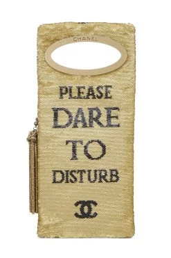 Chanel Paris-Cosmopolite Black & Gold Sequin Do Not Disturb Clutch -Fashion clothing Q6B1UP2MKB004 3