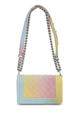 Chanel Rainbow Quilted Caviar Boy Bag Small -Fashion clothing Q6B1UU0FGH001 4
