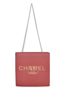 Chanel Red Vinyl Hologram Tote Mini -Fashion clothing Q6B1UX3ER9000 4