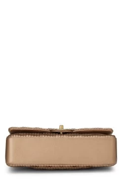 Chanel Gold Chevron Pleated Lambskin Classic Double Flap Medium -Fashion clothing Q6B2EB4ND0003 5