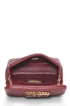 Chanel Burgundy Quilted Lambskin Crystal Flap Bag Mini 11 Chanel Burgundy Quilted Lambskin Crystal Flap Bag Mini -Fashion clothing Q6B2P11I19000 6