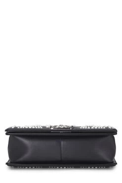 Chanel Black Calfskin Chevron Pearl Boy Bag Medium 10 Chanel Black Calfskin Chevron Pearl Boy Bag Medium -Fashion clothing Q6B37U3PK7001 5