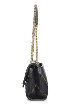 Chanel Black Calfskin Patchwork Chevron Flap Bag 8 Chanel Black Calfskin Patchwork Chevron Flap Bag -Fashion clothing Q6B3E03PKB000 3