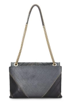 Chanel Black Calfskin Patchwork Chevron Flap Bag 9 Chanel Black Calfskin Patchwork Chevron Flap Bag -Fashion clothing Q6B3E03PKB000 4