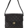 Chanel Black Quilted Lambskin Double Sided Flap Bag Tall
