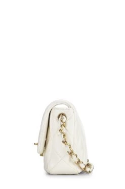 Chanel White Lambskin Coco Love Flap Mini -Fashion clothing Q6B5AN1IW9000 3