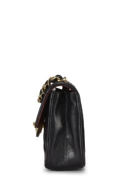 Chanel Black Quilted Lambskin Circle Lock Half Flap Mini -Fashion clothing Q6BACK1IK9017 3