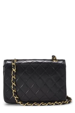 Chanel Black Quilted Lambskin Circle Lock Half Flap Mini -Fashion clothing Q6BACK1IK9017 4
