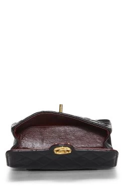 Chanel Black Quilted Lambskin Circle Lock Half Flap Mini -Fashion clothing Q6BACK1IK9017 6