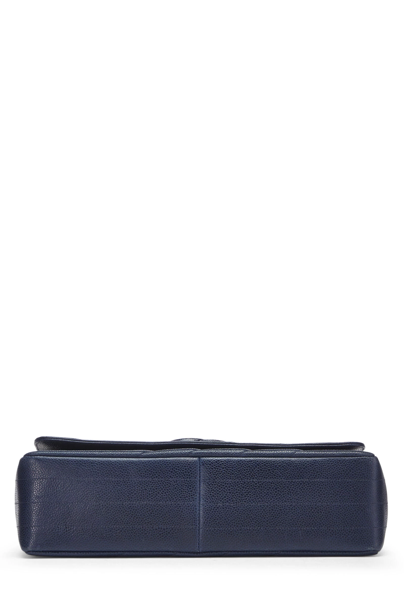 Chanel Navy Caviar Diagonal Jumbo Flap 5 Chanel Navy Caviar Diagonal Jumbo Flap - Image 5