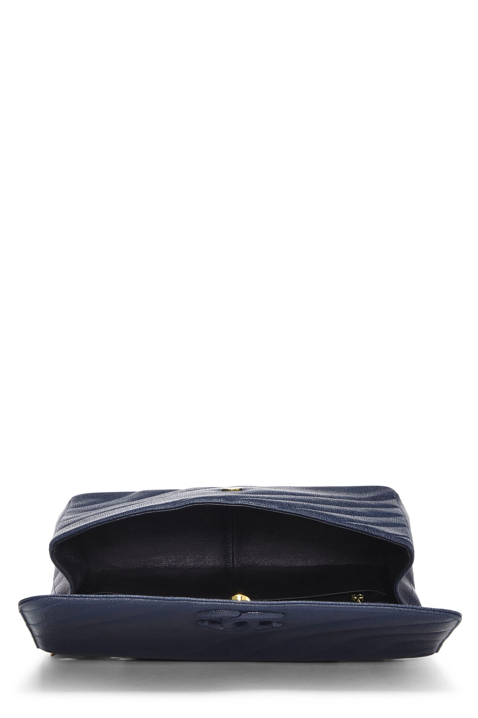 Chanel Navy Caviar Diagonal Jumbo Flap 6 Chanel Navy Caviar Diagonal Jumbo Flap - Image 6