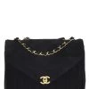 Chanel Black Suede Chevron Envelope Flap Small