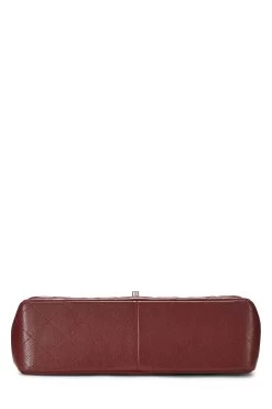 Chanel Burgundy Quilted Caviar New Classic Flap Jumbo -Fashion clothing Q6BAQP0FR4019 5