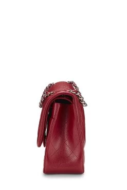 Chanel Red Quilted Caviar New Classic Double Flap Jumbo -Fashion clothing Q6BAQP0FR4020 3