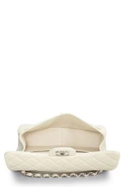 Chanel White Quilted Caviar New Classic Double Flap Jumbo -Fashion clothing Q6BAQP0FW4012 6