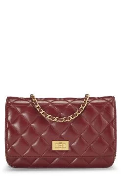 Chanel Red Quilted Calfskin Reissue Wallet-On-Chain (WOC)