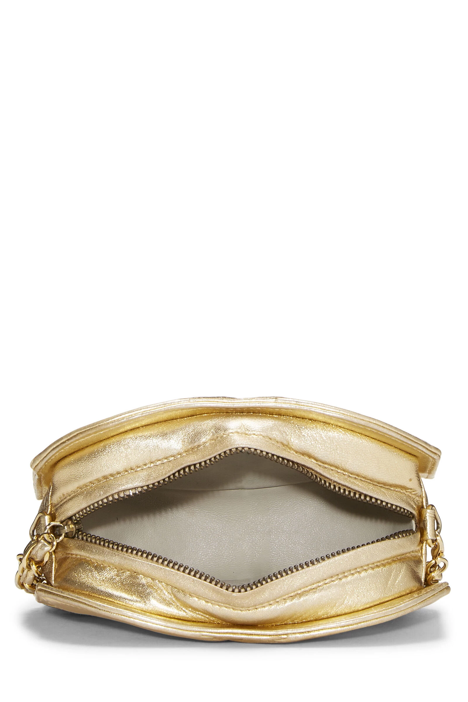 Chanel Gold Lambskin CC Oval Bag Mini 6 Chanel Gold Lambskin CC Oval Bag Mini - Image 6