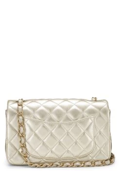 Chanel Gold Quilted Lambskin Rectangular Flap Mini -Fashion clothing Q6BBMB1ID9000 4
