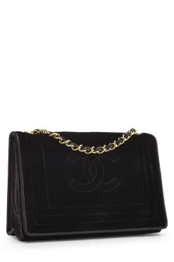 Chanel Black Velvet Triborder Shoulder Bag Small 9 Chanel Black Velvet Triborder Shoulder Bag Small -Fashion clothing Q6BBMX39KH001 2
