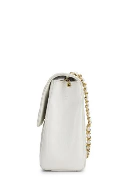 Chanel White Quilted Caviar 'CC' Square Shoulder Bag 8 Chanel White Quilted Caviar 'CC' Square Shoulder Bag -Fashion clothing Q6BDVC0FWB000 3