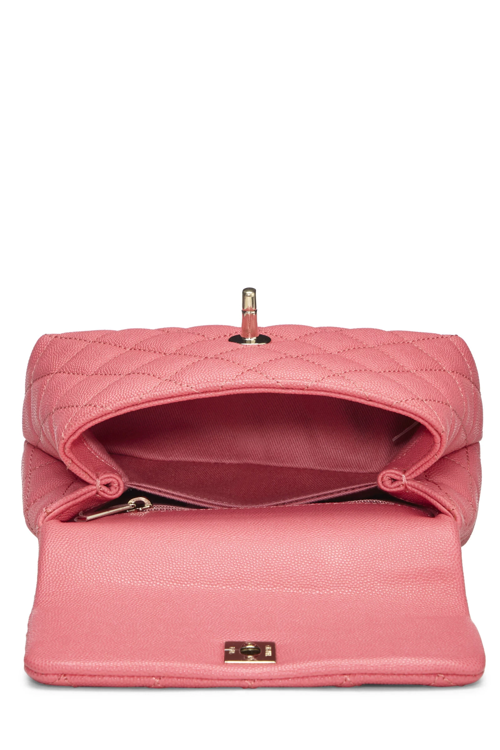 Chanel Pink Quilted Caviar Coco Handle Bag Mini 7 Chanel Pink Quilted Caviar Coco Handle Bag Mini - Image 7