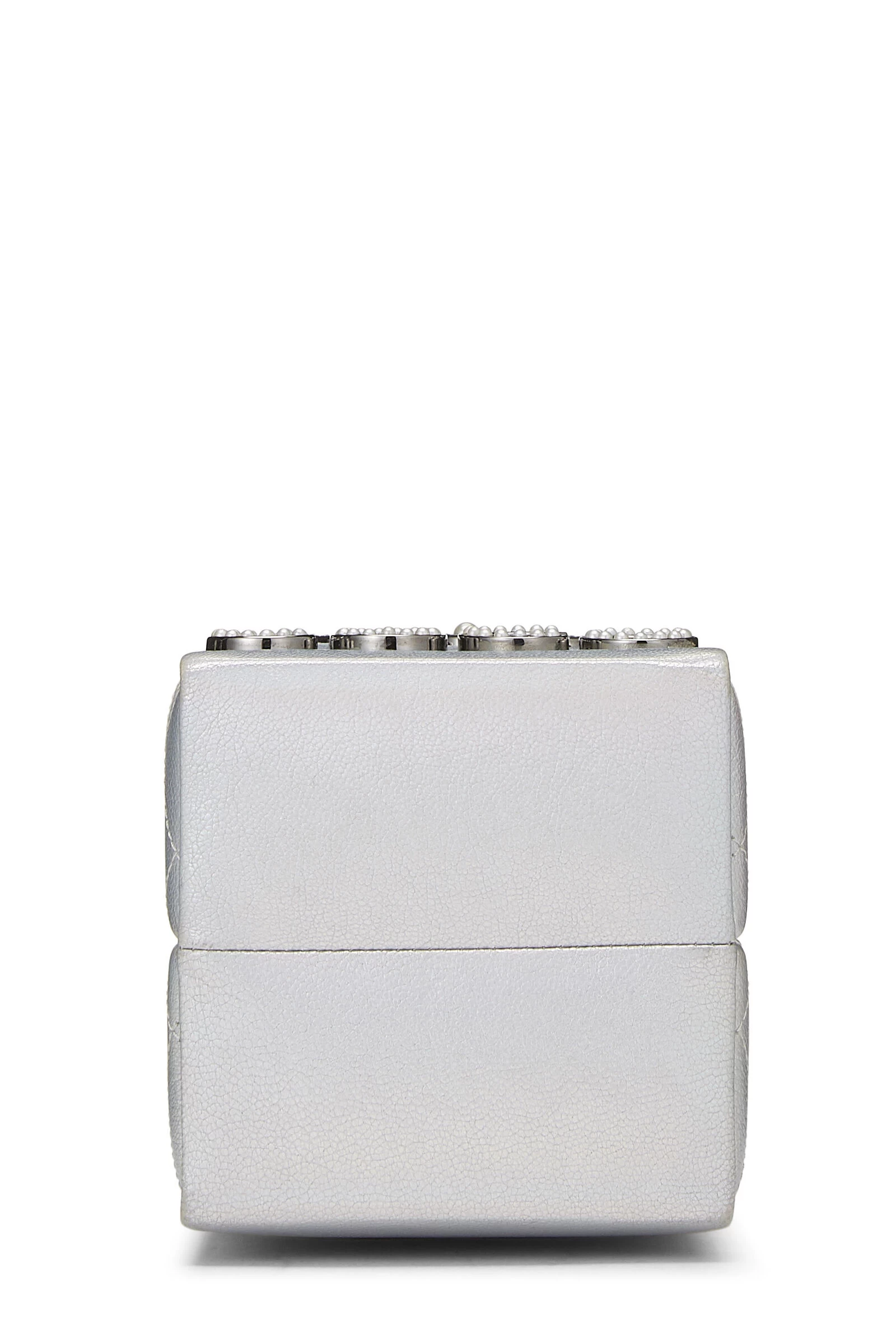 Chanel Metallic Silver Leather Coco Milk Carton Bag 5 Chanel Metallic Silver Leather Coco Milk Carton Bag - Image 5