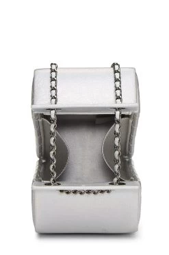 Chanel Metallic Silver Leather Coco Milk Carton Bag 11 Chanel Metallic Silver Leather Coco Milk Carton Bag -Fashion clothing Q6BFVE4NVB006 6