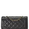 Chanel Black Quilted Lambskin Diana Flap Medium