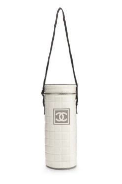 Chanel White Nylon Sportline Bottle Holder