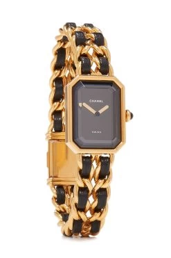 Chanel Black & Gold Premiere Watch Large