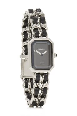 Chanel Black & Silver Premiere Watch Medium