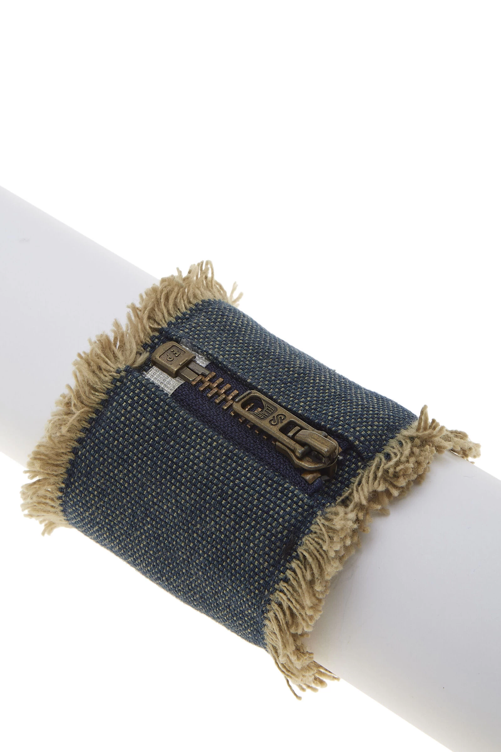 Chanel Blue Denim Crystal CC Bracelet 2 Chanel Blue Denim Crystal CC Bracelet - Image 2