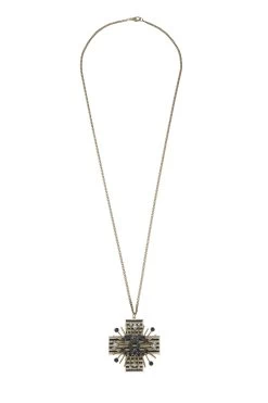 Chanel Gold & Crystal 'CC' Cross Necklace