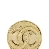 Chanel Gold Round 'CC' Pin