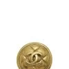 Chanel Gold Round Quilted 'CC' Pin