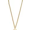 Chanel Gold Quilted Oval Necklace