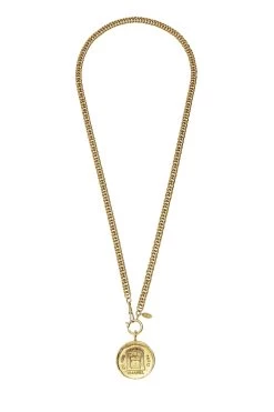 Chanel Gold Medallion Long Necklace