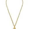 Chanel Gold Filigree Cross Necklace