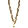 Chanel Gold & Crystal Layered Chain Necklace Large