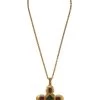 Chanel Gold & Multicolor Gripoix Cross Necklace