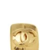 Chanel Gold 'CC' On Square Pin