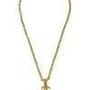 Chanel Gold Filigree 3 'CC' Necklace