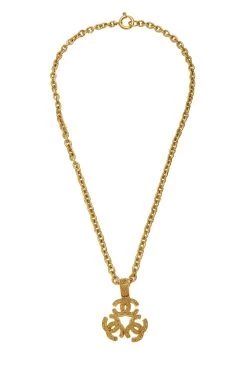 Chanel Gold Filigree 3 'CC' Necklace