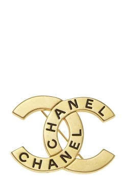 Chanel Gold Logo Engraved 'CC' Pin