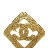 Chanel Gold Filigree 'CC' Pin