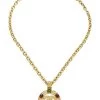 Chanel Gold & Multicolor Gripoix Filigree Necklace Large